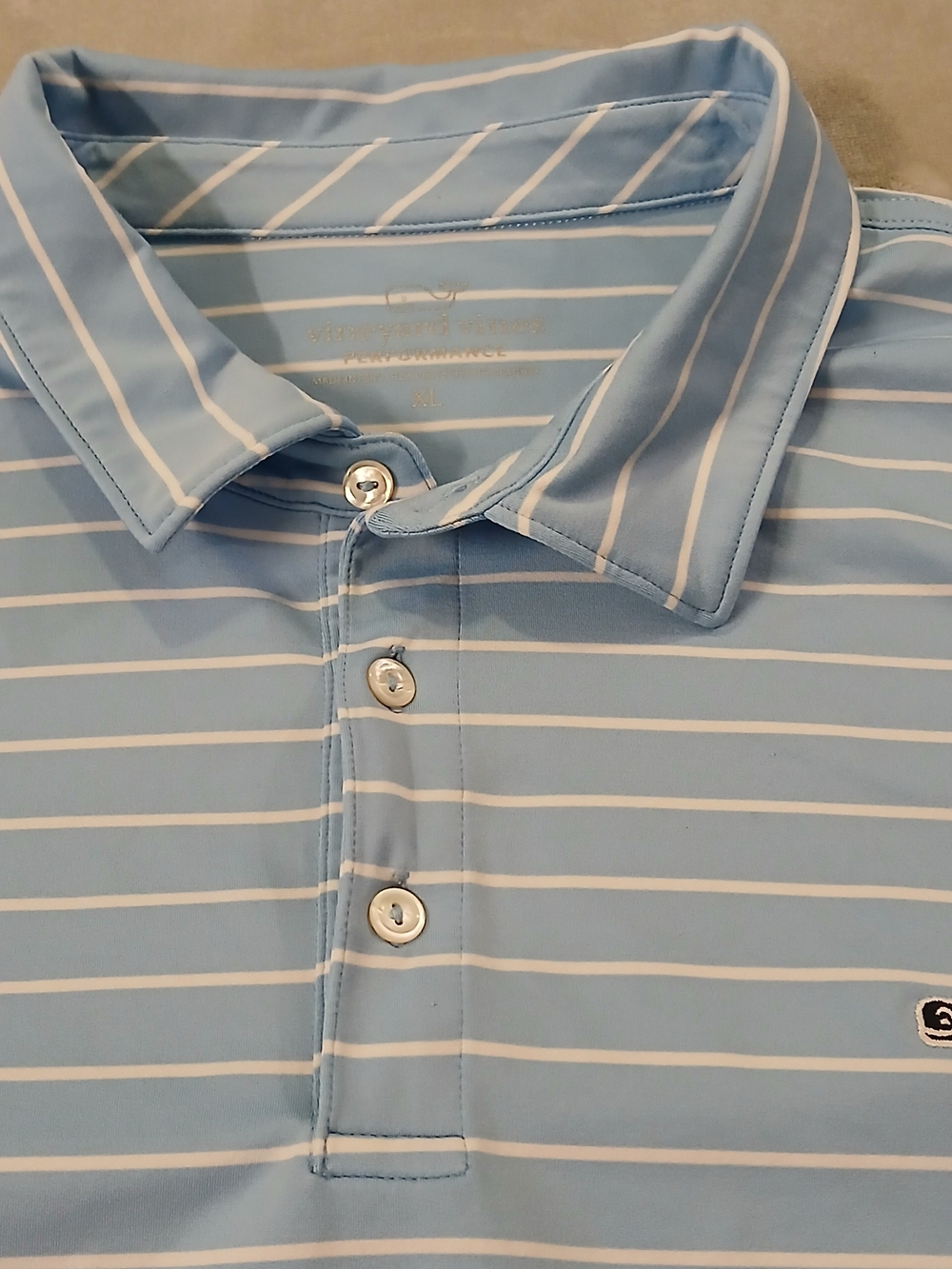 Vineyard Vines Performance Polo Shirt XL Men's Striped